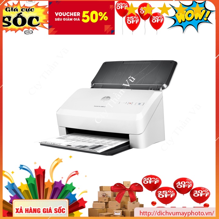 Máy Scan cũ siêu tốc 2 mặt tự động Hp 3000s3 hàng like new chất lượng có bảo hành INECO