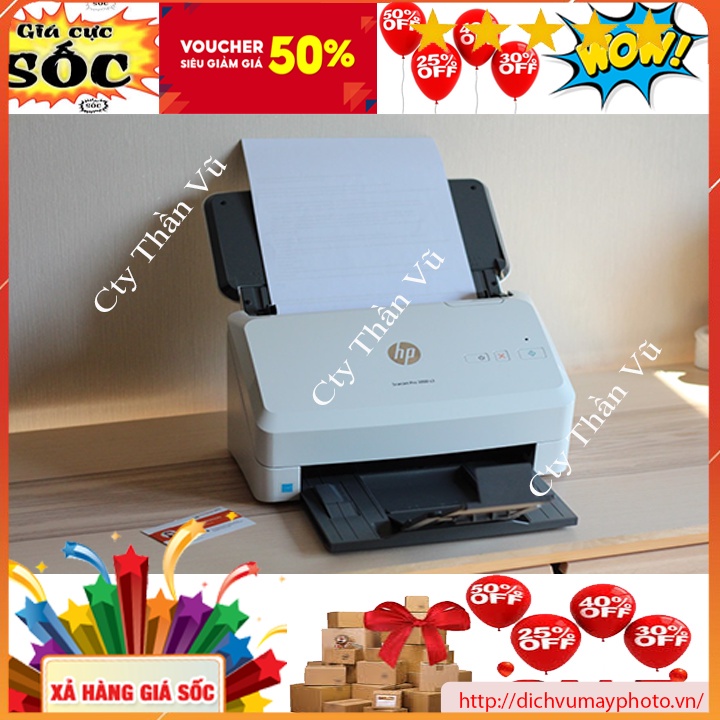 Máy Scan cũ siêu tốc 2 mặt tự động Hp 3000s3 hàng like new chất lượng có bảo hành INECO