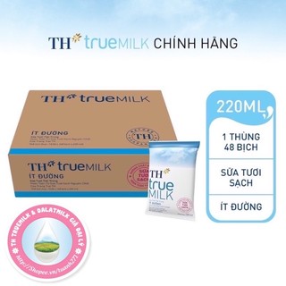 TH truemilk 220ml Có đường/ Ít đường/ Nguyên chất(48 bịch)