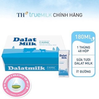 Sữa Tươi Tiệt Trùng Dalatmilk Hộp 180ml(48 hộp)