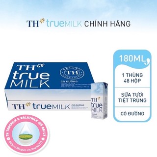Sữa tươi TH truemilk 180ml Có đường,Ít đường,Nguyên chất, Dâu, Socola (48 hộp)