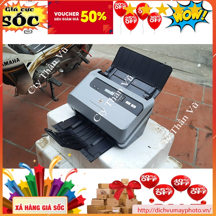 Máy scan 2 mặt tự động HP 5000S2 cũ đẹp hàng like new tốc độ cao cơ khỏe nguyên tem INECO