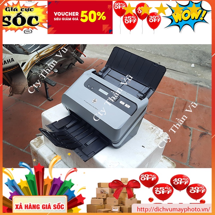 Máy scan 2 mặt tự động HP 5000S2 cũ đẹp hàng like new tốc độ cao cơ khỏe nguyên tem INECO