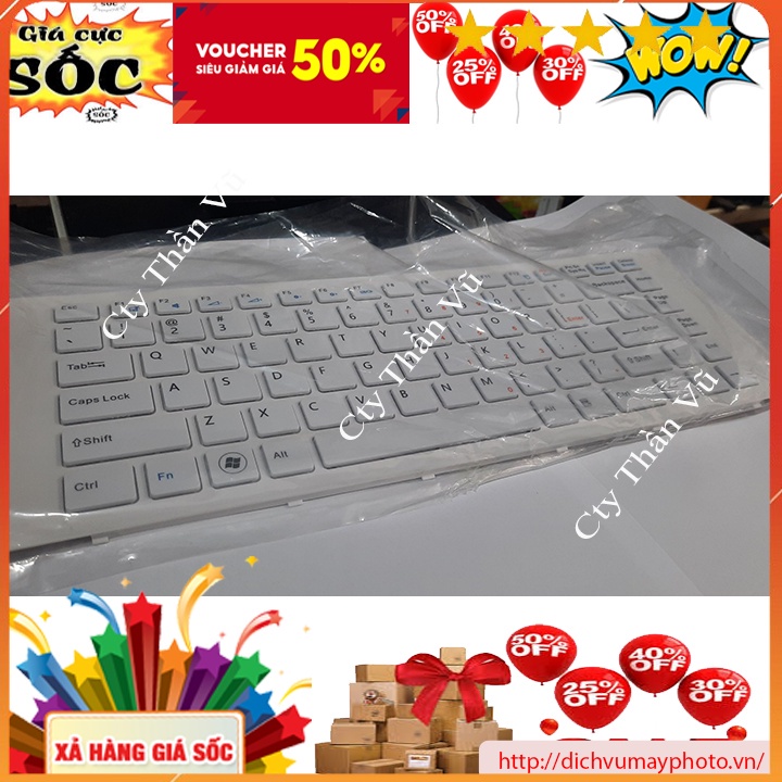Bàn phím máy tính laptop sony vaio EG màu trắng hàng chất lượng INECO