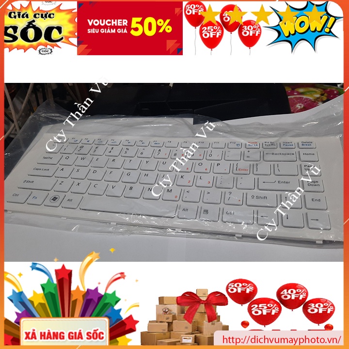 Bàn phím máy tính laptop sony vaio EG màu trắng hàng chất lượng INECO