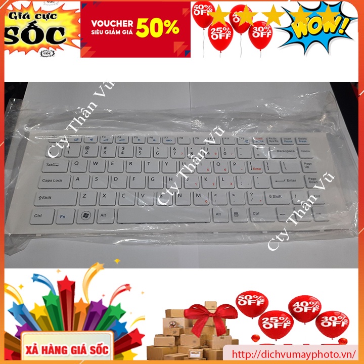 Bàn phím máy tính laptop sony vaio EG màu trắng hàng chất lượng INECO