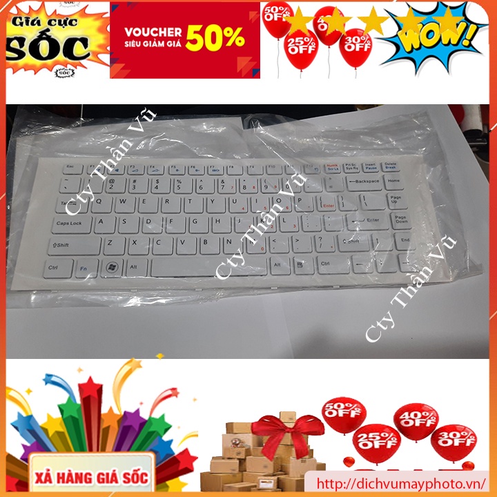 Bàn phím máy tính laptop sony vaio EG màu trắng hàng chất lượng INECO