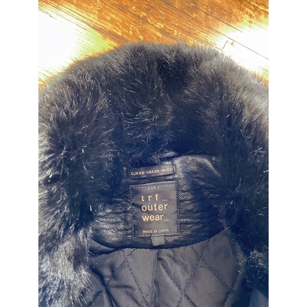 Áo khoác da trần bông ZR/Xs/Cổ lông siêu phẩm