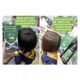 DẦu gội phủ bạc Hapuco 500ml MÀU ĐEN (Mẫu mới Pucoliza)