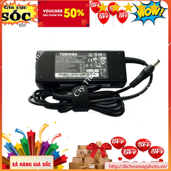Sạc laptop Toshiba PA3356U PA3456 PA3456U PA3357U PA3588U PA3509U chất lượng tốt nhập khẩu có bảo hành INECO