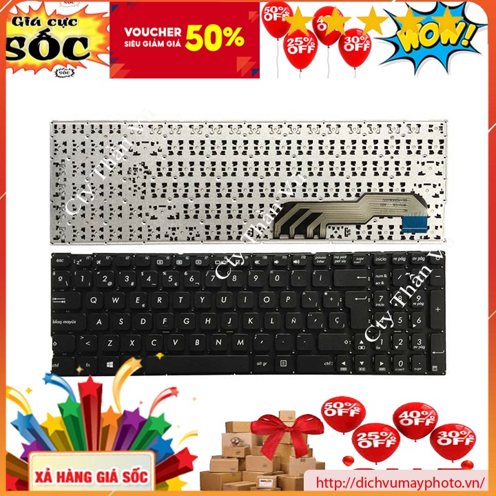 Bàn phím cho Laptop Asus X541 X541U X541UA X541UV X541S X541SA hàng nhập khẩu bảo hành INECO