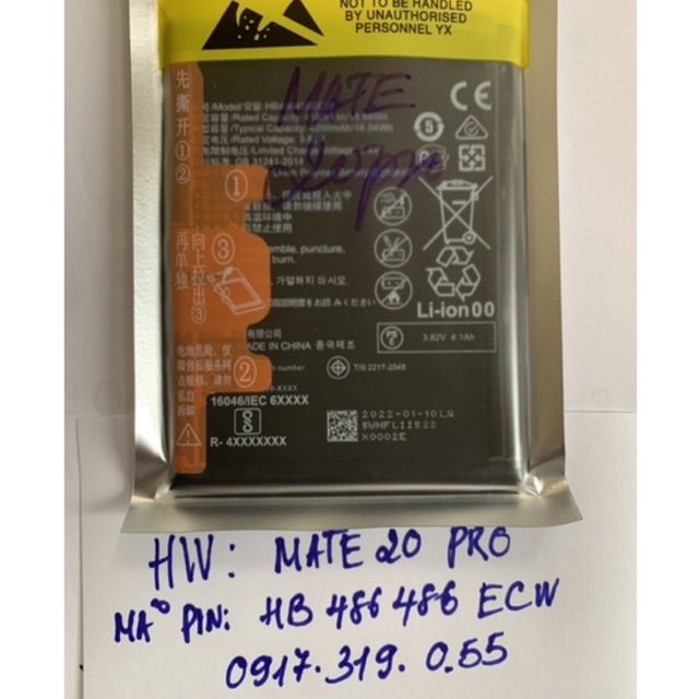 pin huawei mate 20 pro hb486486ecw mới 100% các bác nha