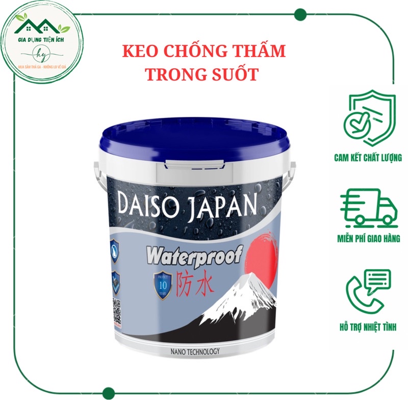 Keo chống thấm trong suốt DAISO JAPAN-Chống thấm hiệu quả - Vết nứt tường nhà, sàn nhà vệ sinh, nền gạch, cửa sổ