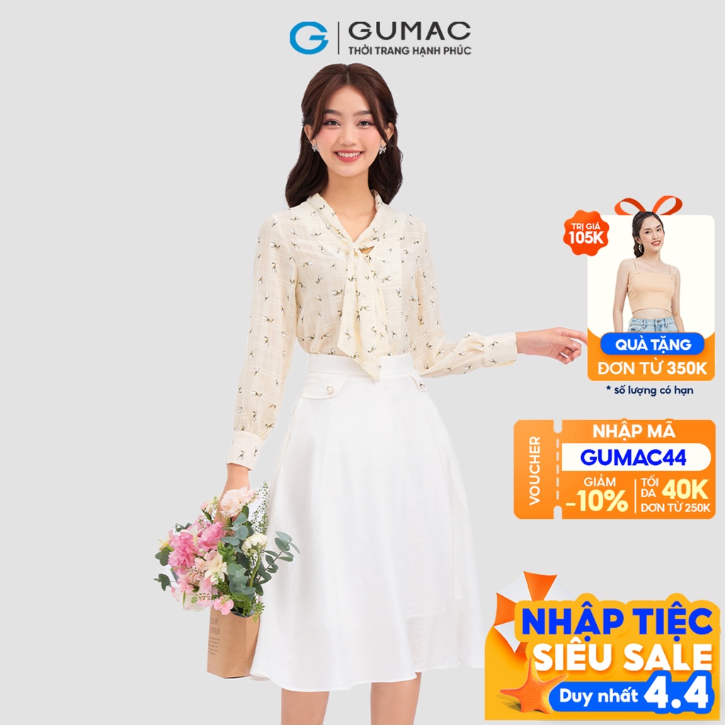Chân váy nắp túi kiểu thời trang GUMAC LV1209