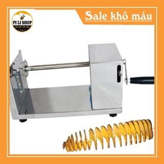 Máy Cắt Khoai Tây Lốc Xoáy Inox (Tặng Kèm 2 Lưỡi Dao)