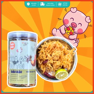Khô gà bơ tỏi ăn vặt nhà đậu đậu hũ 250g avdd