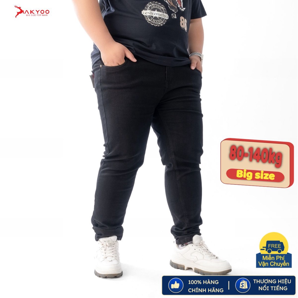 Quần Jean Nam Bigsize Size Từ 80kg-140kg, Bigsize Nam AKYOO ; QJ A7