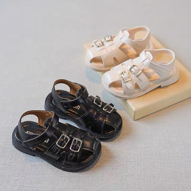 Dép Sandal cho bé, quai hậu rọ bé trai bé gái chất da mềm êm chân đế dẻo chống trơn trượt tốt cho bé từ 1 - 6 tuổi