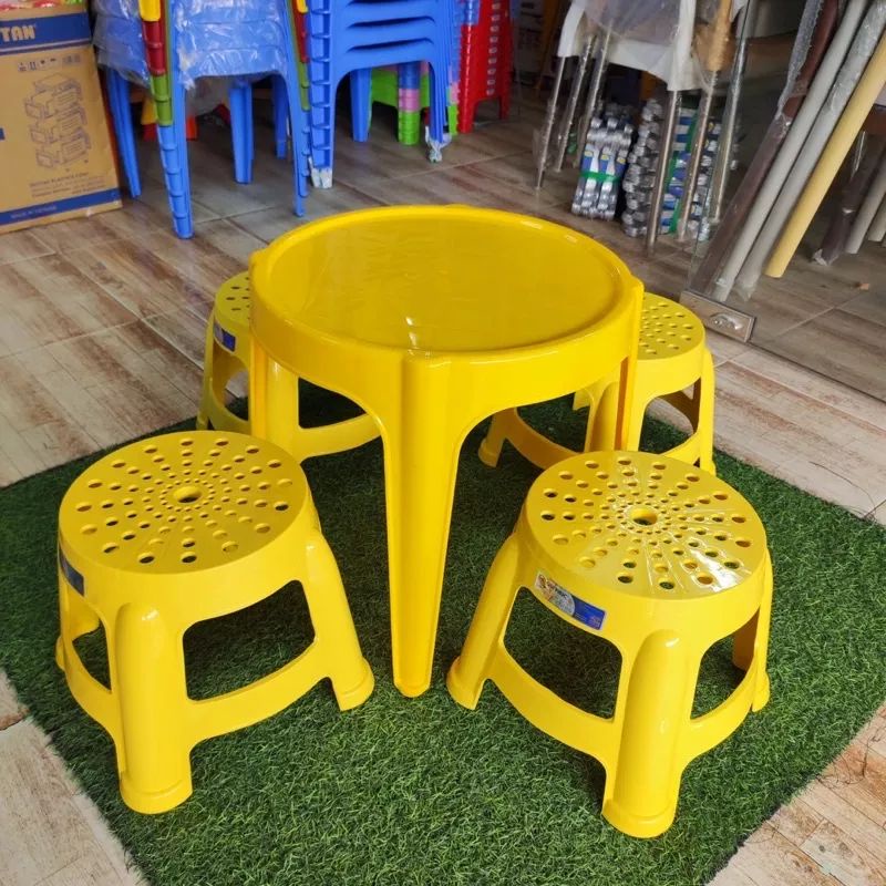 Combo 05 bàn trà chanh nhựa tròn - Song Long