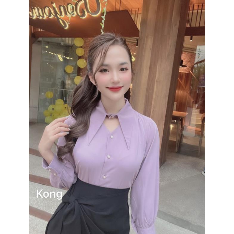 áo sơ mi cổ đức choker 4 màu cao cấp