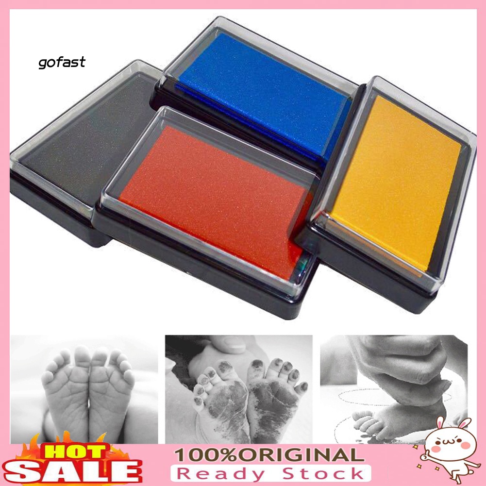 Bộ Mực In Dấu Chân Tay Giữ Kỉ Niệm An Toàn Dễ Lau Chùi Cho Bé Sơ Sinh