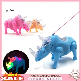 Đồ Chơi Hình Con Tê Giác Có Nhạc Và Đèn Led