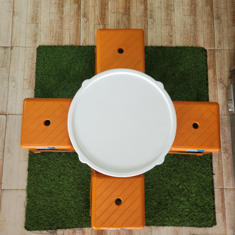 Combo 05 bàn trà chanh nhựa tròn - Song Long