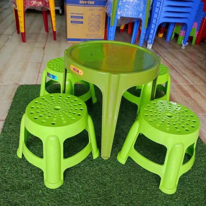 Combo 05 bàn trà chanh nhựa tròn - Song Long