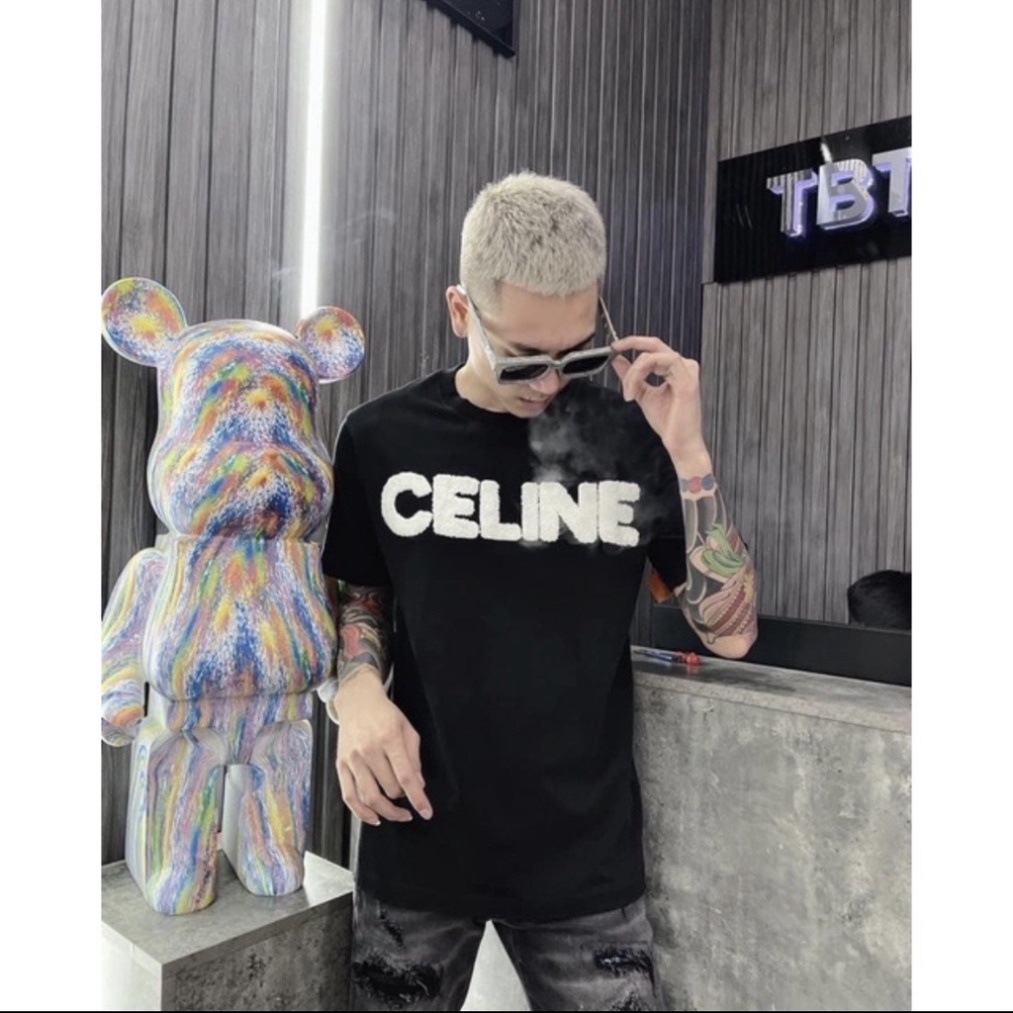 Áo Phông Nam Nữ In Chữ Louboutin Môi Sao Kim Tuyến Nhũ Bạc Vàng Hai Mặt - Áo Cộc Tay Siêu Cấp Dafnh Cho Các Boy Phố