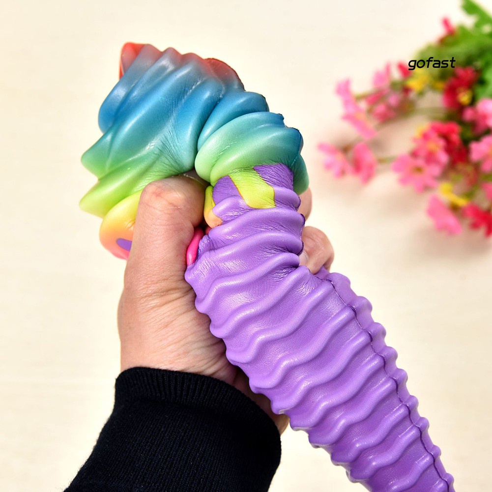 Đồ Chơi Xốp Squishy Giảm Stress Hình Kem Ốc Quế Nhiều Màu Dễ Thương Cho Bé