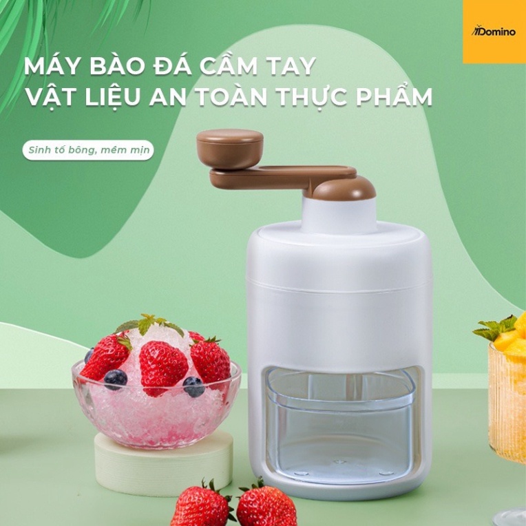 Máy Bào Đá Mini, Máy Xay Đá Tuyết Quay Bằng Tay Đa Năng Cho Gia Đình