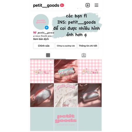 Hộp Bút Họa Tiết Hoa Nhí Kẻ Sọc 🌺 Pouch Hoa Nhí Siêu Xinh Kiểu Hàn Quốc