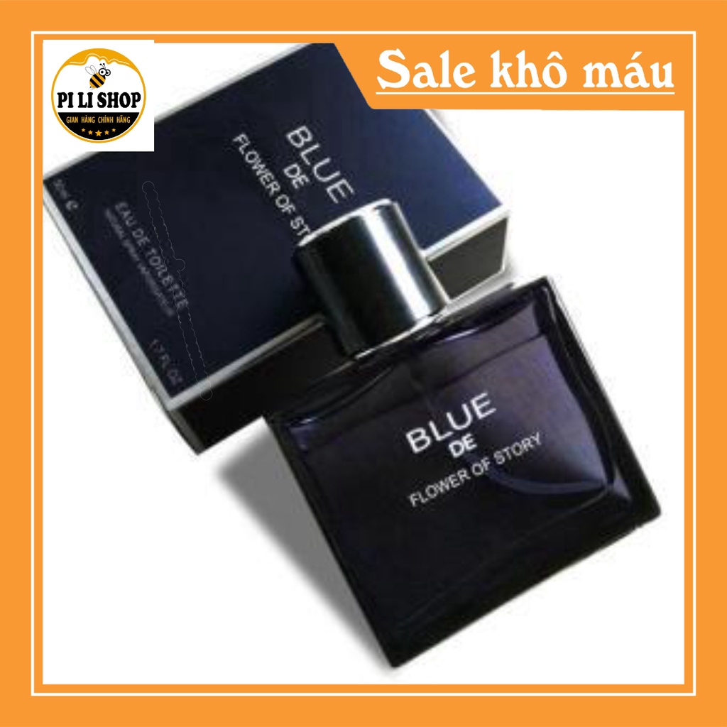 Nước hoa nam cao cấp thơm lâu Blue De Flower Of Story 50ml đẳng cấp phái mạnh hương thơm dịu nhẹ quyến rũ , ngây ngất