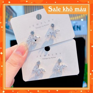 Khuyên tai bông tai nữ đá cao cấp bền màu sang trọng BT0223 ảnh thật + video ảnh thật + video