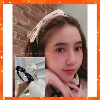 Bờm tóc băng đô nơ nhỏ xinh hai mầu đen trắng phong cách ảnh thật + video