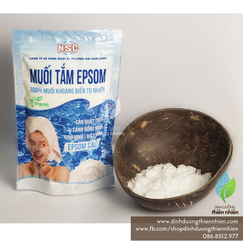 Muối Khoáng Epsom Salt Cao cấp Dùng Ngâm Chân, Cơ Thể & Làm Đẹp, 200g