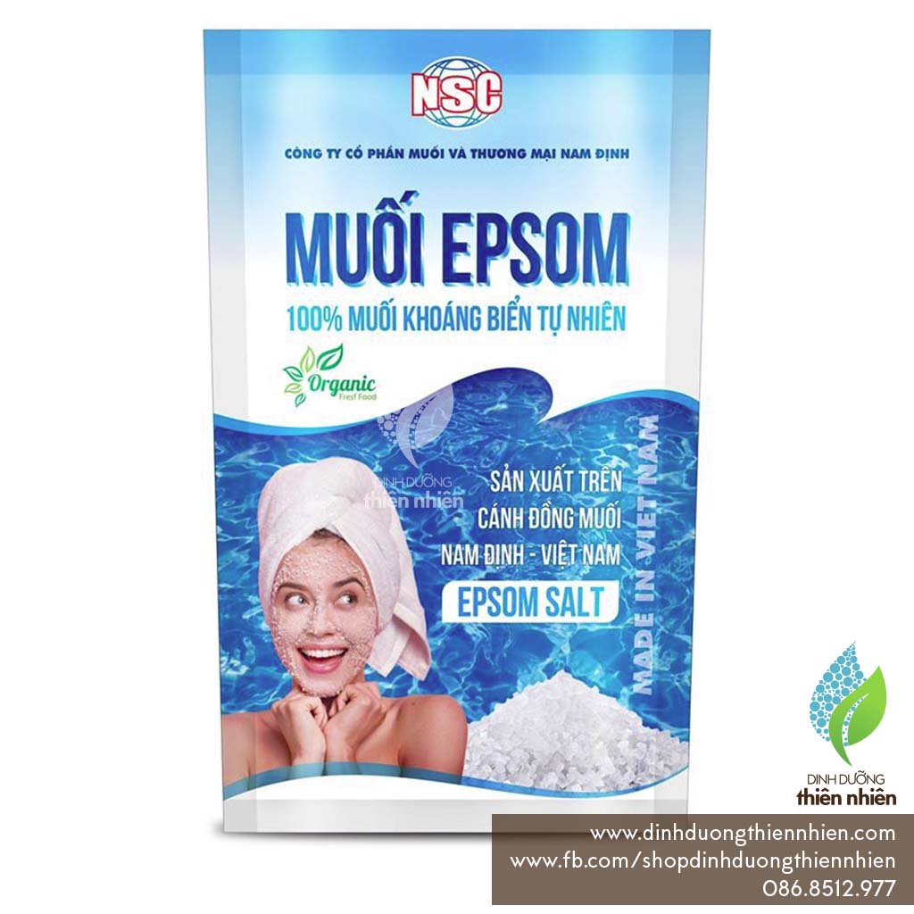 Muối Khoáng Epsom Salt Cao cấp Dùng Ngâm Chân, Cơ Thể & Làm Đẹp, 200g