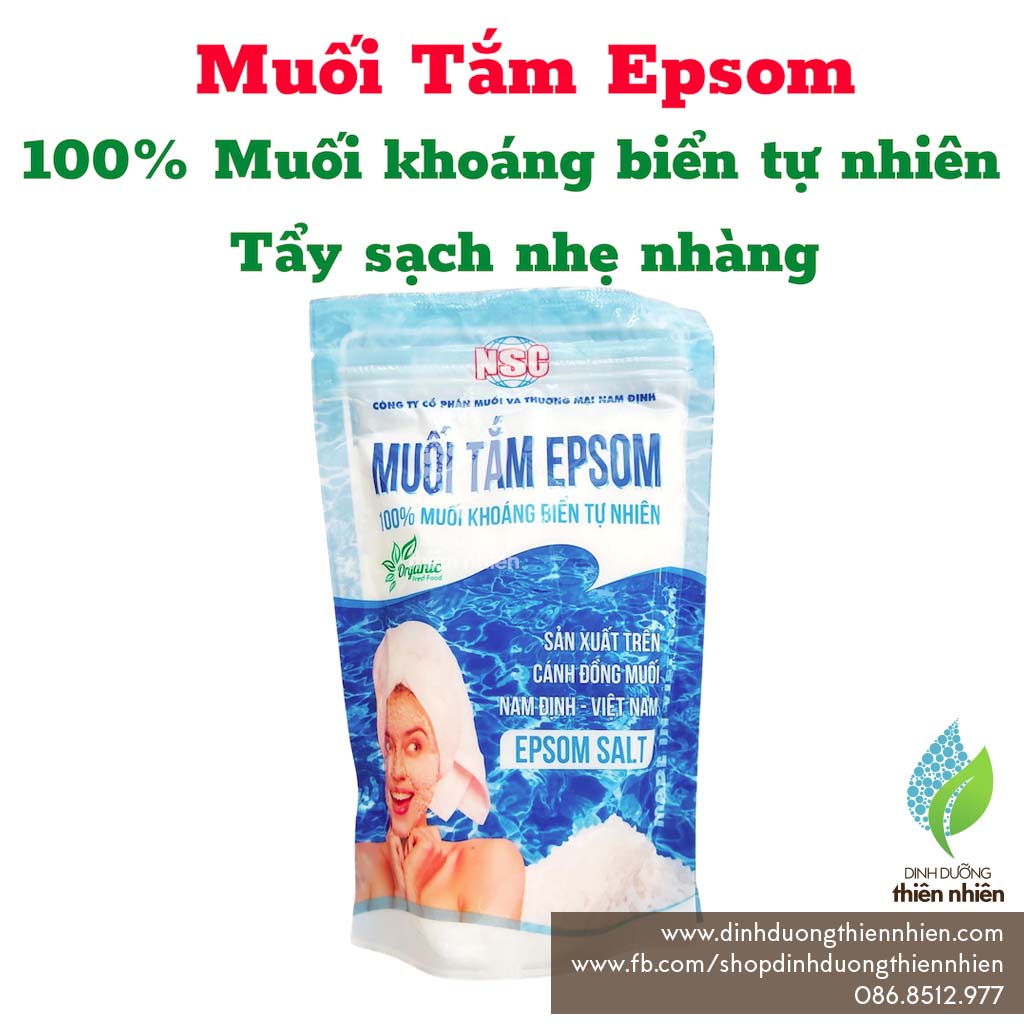 Muối Khoáng Epsom Salt Cao cấp Dùng Ngâm Chân, Cơ Thể & Làm Đẹp, 200g