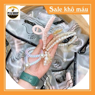 SET 5 KẸP TÓC NỮ❤️SIÊU RẺ❤️KẸP TÓC,BUỘC TÓC NỮ KHẢM XÀ CỪ HÀN QUỐC