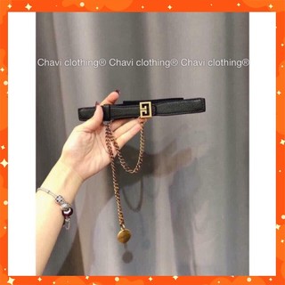 HOT SALE Đai lưng bản nhỏ dây xích vàng siêu hot