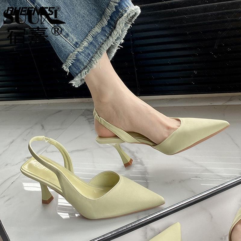 Sandal Cao Gót Mũi Nhọn Thiết Kế Mới Thời Trang Mùa Xuân Hè 2023 Dành Cho Nữ