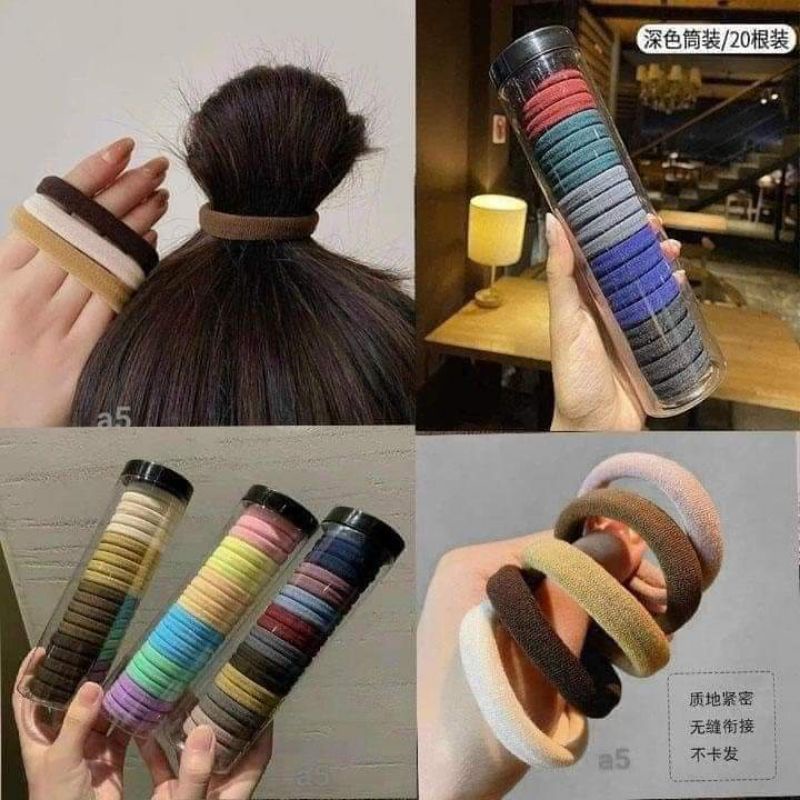 Hộp 20 chun ống buộc tóc