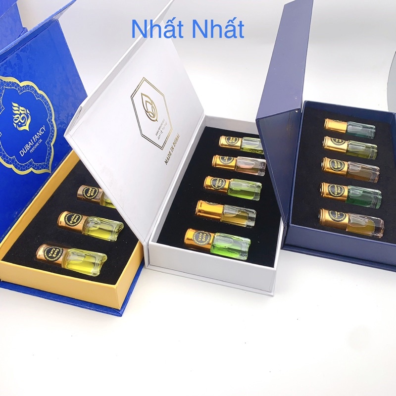 Tinh dầu nước hoa Dubai lưu hương thơm set 5 chai