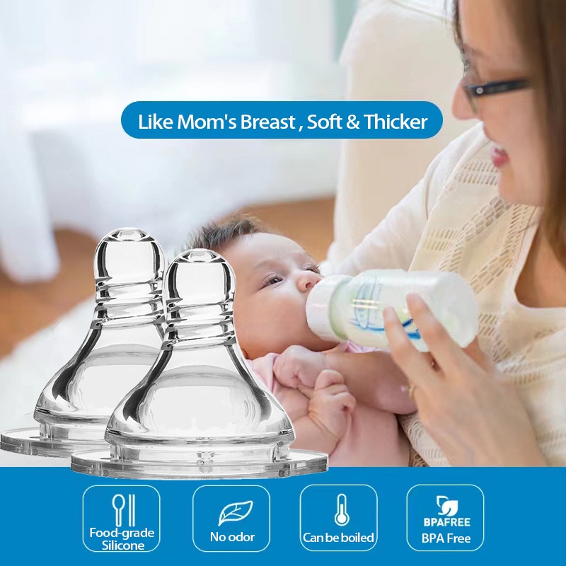 Bình Sữa Có Ống Hút Chống Tràn 5cm Cao Cấp Cho Bé