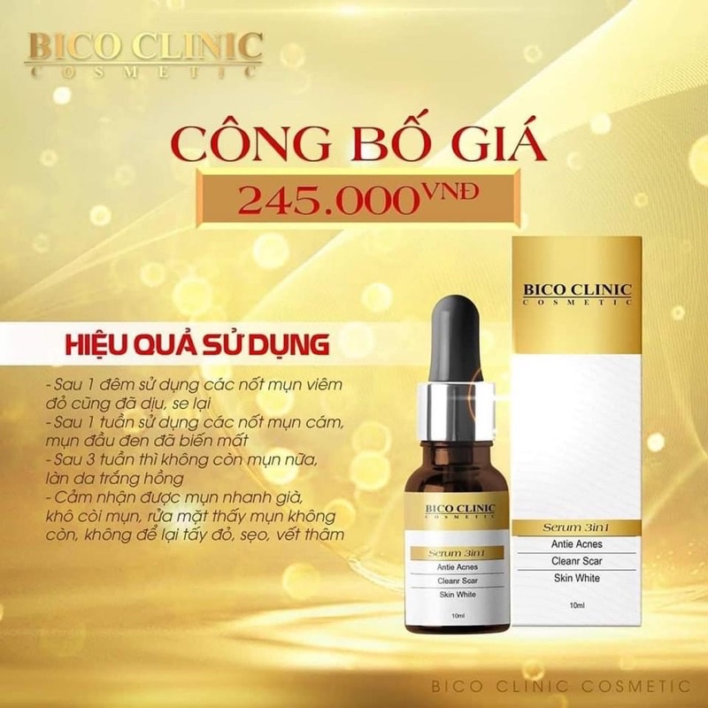 Serum Giảm Mụn Mờ Sẹo Trắng Da Chính Hãng Bico 10ml