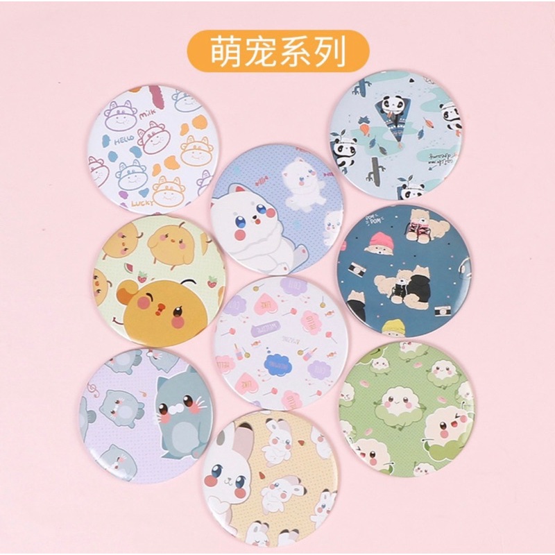 Gương tròn bỏ túi mini hoạt hình dễ thương giao ngẫu nhiên