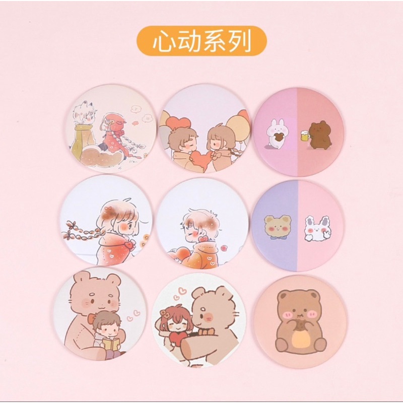 Gương tròn bỏ túi mini hoạt hình dễ thương giao ngẫu nhiên