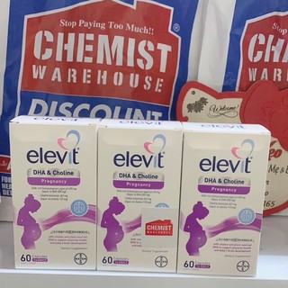[Tem chemist + Date 12/2026] Elevit DHA + Choline Pregnancy 60 Capsules- Viên uống bổ sung DHA cho mẹ bầu 60 viên