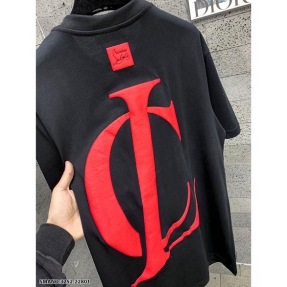 Áo Phông Nam Nữ Premium Cotton In Chữ Louboutin Logo Đỏ Hai Mặt - Áo Thun Nam Nữ Form Rộng Unisex. | BigBuy360 - bigbuy360.vn