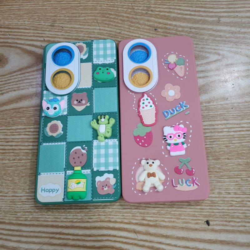 Ốp lưng Oppo Reno 8T 5G dẻo màu lưng dán hình dễ thương